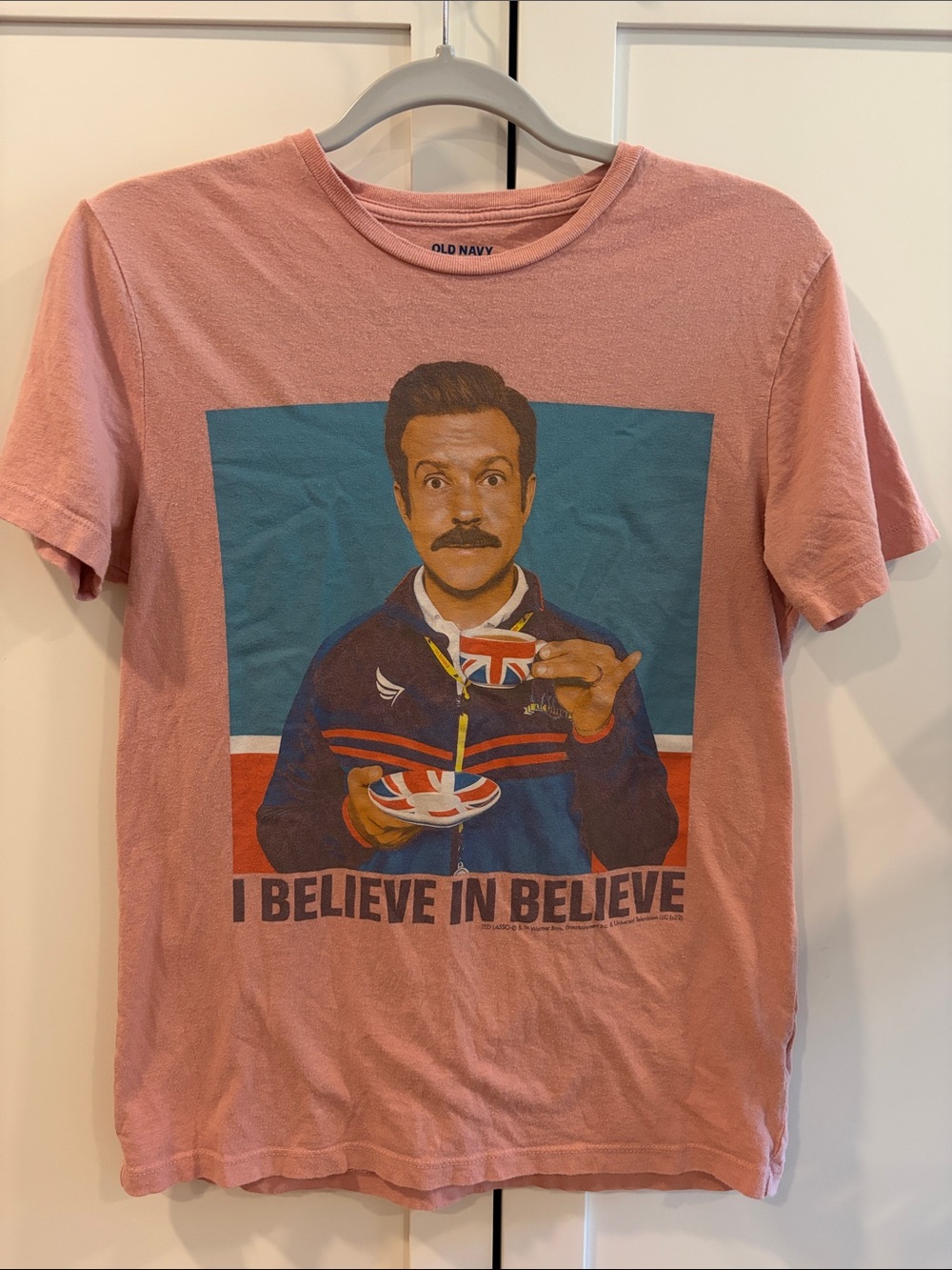 Old Navy Dusty Pink Ted Lasso Graphic Tee
